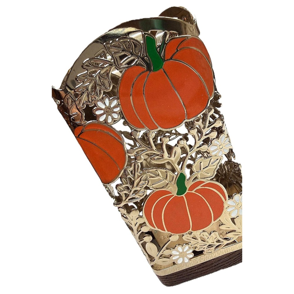 Bath & Body Works Soap Holder OS Orange Good Autumn Fall Pumpkin Sleeve Metal